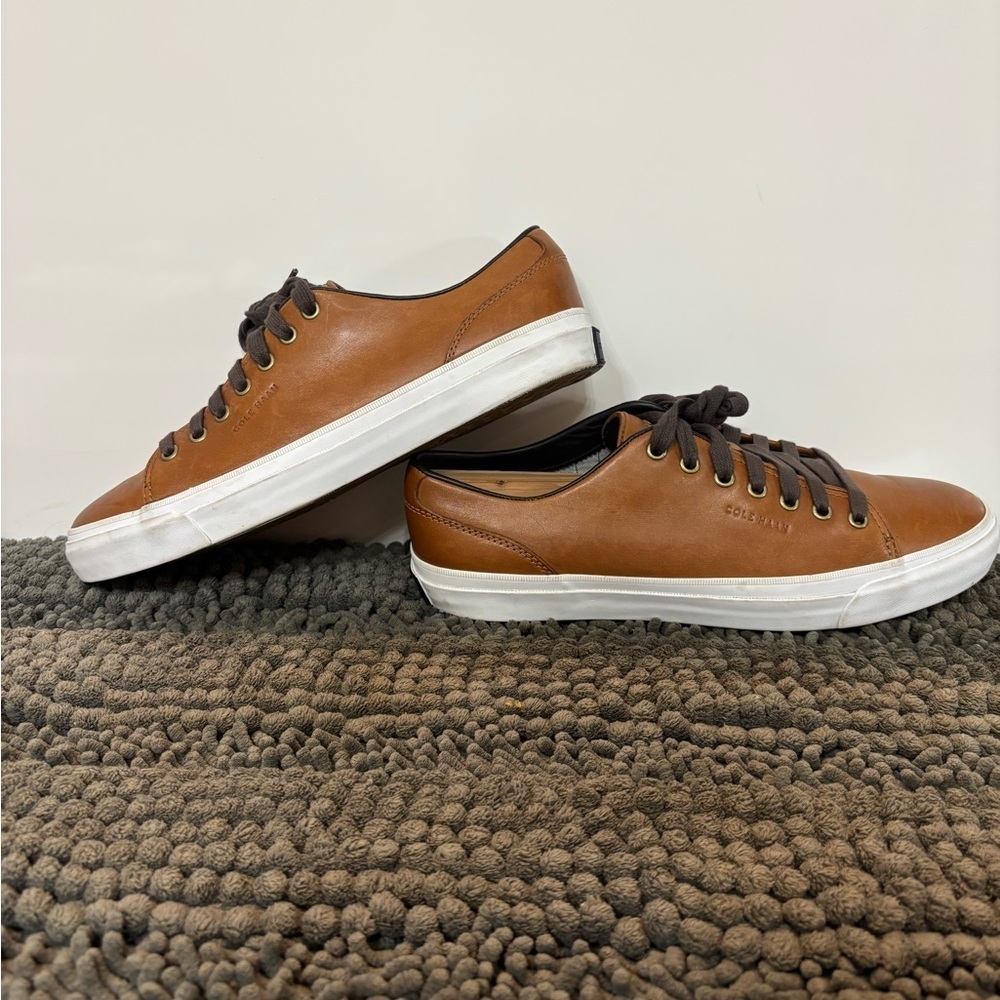 Cole Haan Grand Series Pinch Maine Classics Brown Leather Shoes - Picture 3 of 8